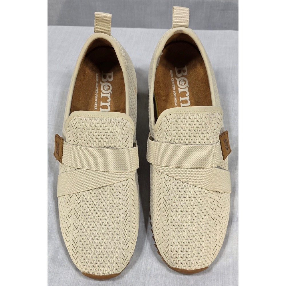 Born Womens Knit Slip On Sneakers Beige Tan‎ Elastic Strap Loafers BR0043278 10M - Picture 12 of 14